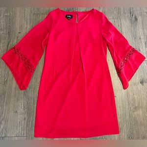 **NWOT*By & By Red Bell sleeved shift dress-fully lined-Size Small